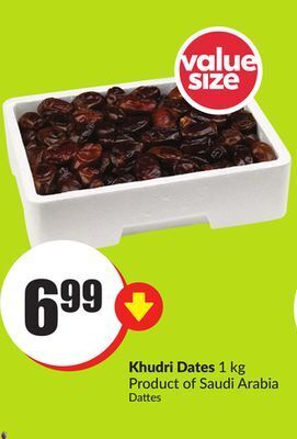 Chalo FreshCo Khudri dates 1 kg product of saudi arabia offer