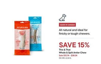 This & that whole & split antler chew