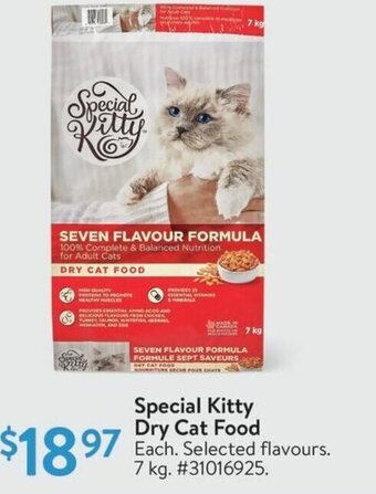 Walmart Special kitty dry cat food offer