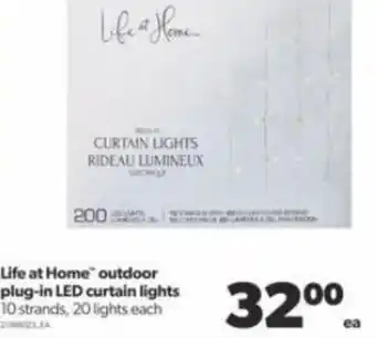 Real Canadian Superstore Life at Home outdoor plug-in LED curtain lights offer
