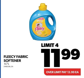 Real Canadian Superstore Fleecy fabric softener offer