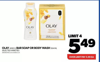 Real Canadian Superstore Olay bar soap or body wash offer
