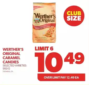 Real Canadian Superstore Werther's original caramel candies offer