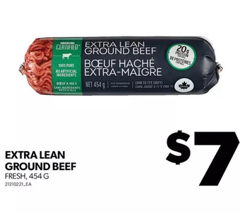 Real Canadian Superstore Extra lean ground beef offer