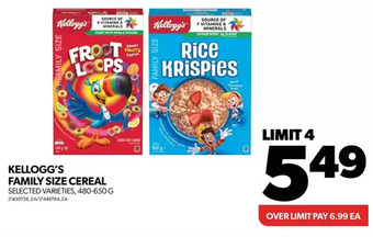 Real Canadian Superstore Kellogg's family size cereal offer