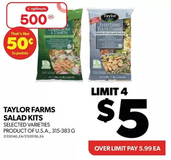 Real Canadian Superstore Taylor farms salad kits offer