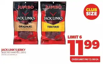 Real Canadian Superstore Jack link's jerky offer