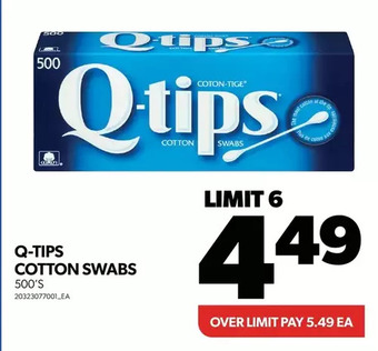 Real Canadian Superstore Q-tips cotton swabs offer