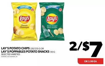 Real Canadian Superstore Lay's potato chips or lay's poppables potato snacks offer