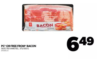 Real Canadian Superstore Pc or free from bacon offer