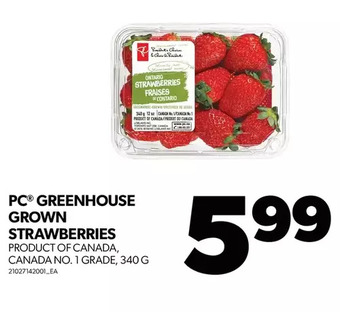 Real Canadian Superstore Pc greenhouse grown strawberries offer