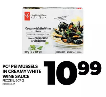 Real Canadian Superstore Pc pei mussels in creamy white wine sauce offer