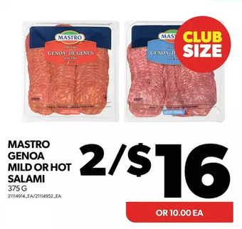 Real Canadian Superstore Mastro genoa mild or hot salami offer