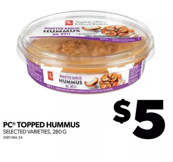 Real Canadian Superstore Pc topped hummus offer