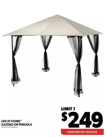 Real Canadian Superstore Life at home gazebo or pergola offer