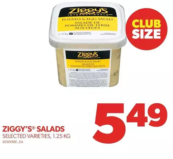 Real Canadian Superstore Ziggy's salads offer