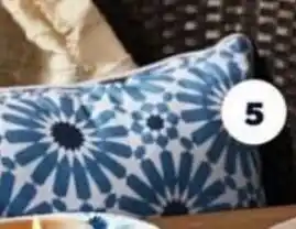 Real Canadian Superstore Life at Home™ patio accent cushion blue tile offer