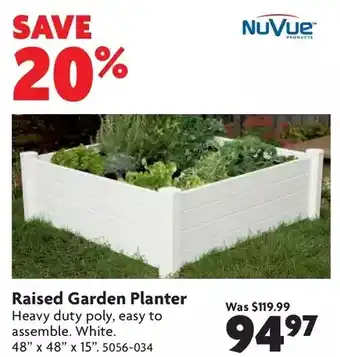 Home Hardware Nuvue raised garden planter offer