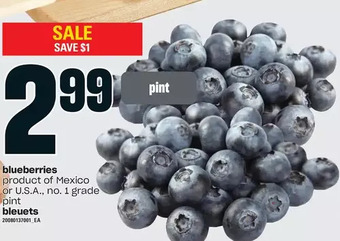 Independent Grocer Blueberries offer