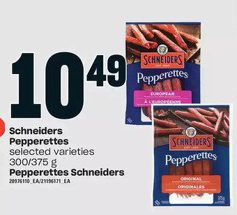 Independent Grocer Schneiders pepperettes offer