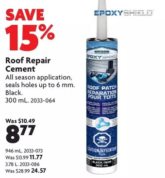 Home Hardware Roof repair cement 300 ml | 946 ml | 3.78 l offer