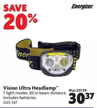 Home Hardware Vision ultra headlamp offer