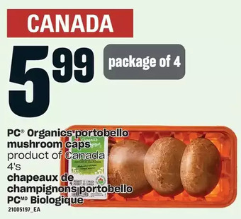 Independent Grocer Pc organics portobello mushroom caps offer