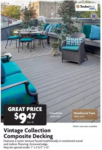 Home Hardware Vintage collection composite decking offer