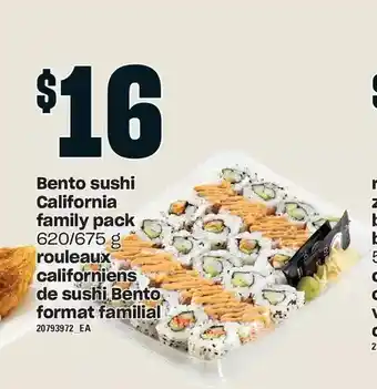 Independent Grocer Bento sushi california family pack offer