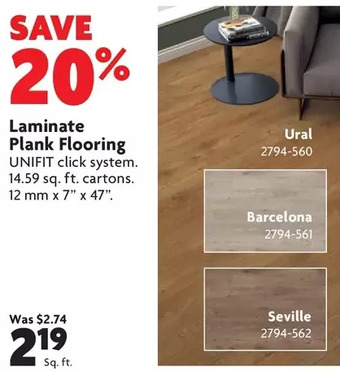 Home Hardware Laminate plank flooring offer