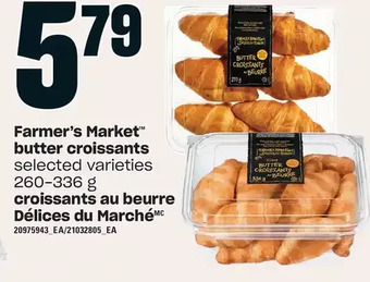 Independent Grocer Farmer's market butter croissants offer