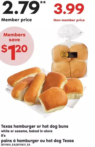Independent Grocer Texas hamburger or hot dog buns offer