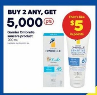 Real Canadian Superstore Garnier Ombrelle suncare product 200 ml offer