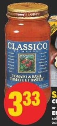 No Frills CLASSICO SAUCE 410/650 g offer