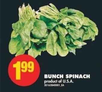 No Frills BUNCH SPINACH offer