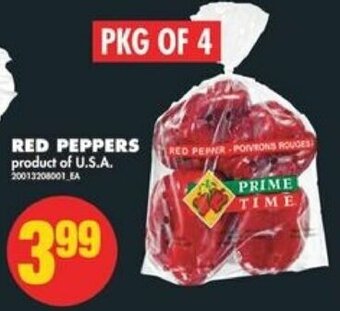 No Frills RED PEPPERS PKG OF 4 offer