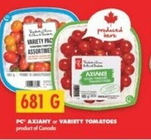 No Frills PC AXIANY or VARIETY TOMATOES 681 G offer
