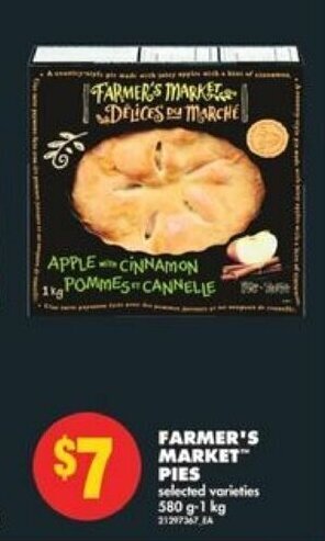 No Frills FARMER'S MARKET PIES 580 g-1 kg offer