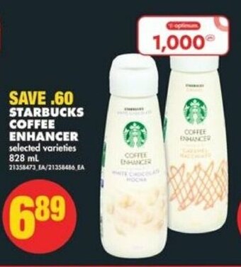 No Frills STARBUCKS COFFEE ENHANCER 828 mL offer