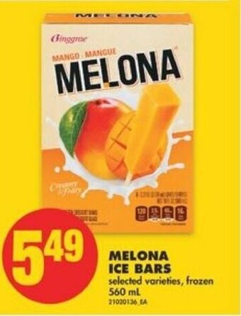 No Frills MELONA ICE BARS 560 mL offer