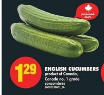 No Frills ENGLISH CUCUMBERS offer