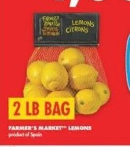 No Frills FARMER'S MARKET LEMONS 2 LB BAG offer