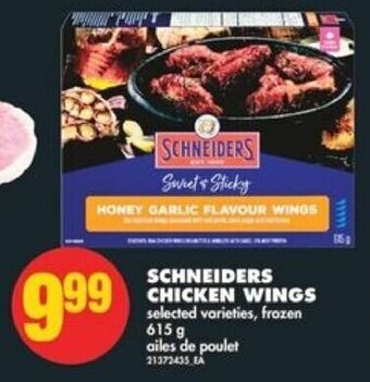 No Frills SCHNEIDERS CHICKEN WINGS 615 g offer