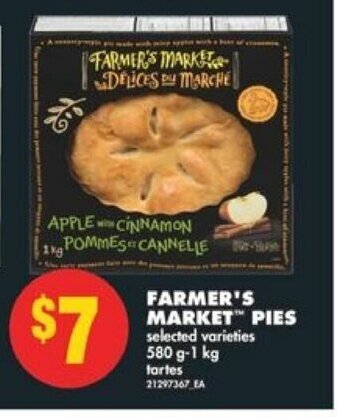 No Frills FARMER'S MARKET PIES 580 g-1 kg offer