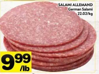 Supermarché PA Salami allemand offer