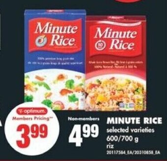 No Frills MINUTE RICE 600/700 g offer