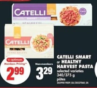 No Frills CATELLI SMART or HEALTHY HARVEST PASTA 340/375 g offer