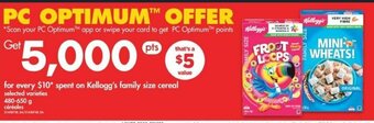 No Frills Kellogg's family size cereal 480-650 g offer