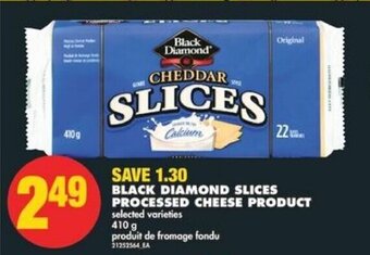 No Frills BLACK DIAMOND SLICES PROCESSED CHEESE PRODUCT 410 g offer