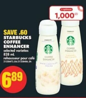 No Frills STARBUCKS COFFEE ENHANCER 828 ml offer